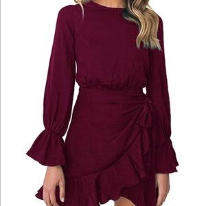 Burgundy Wrap Dress (NWOT)